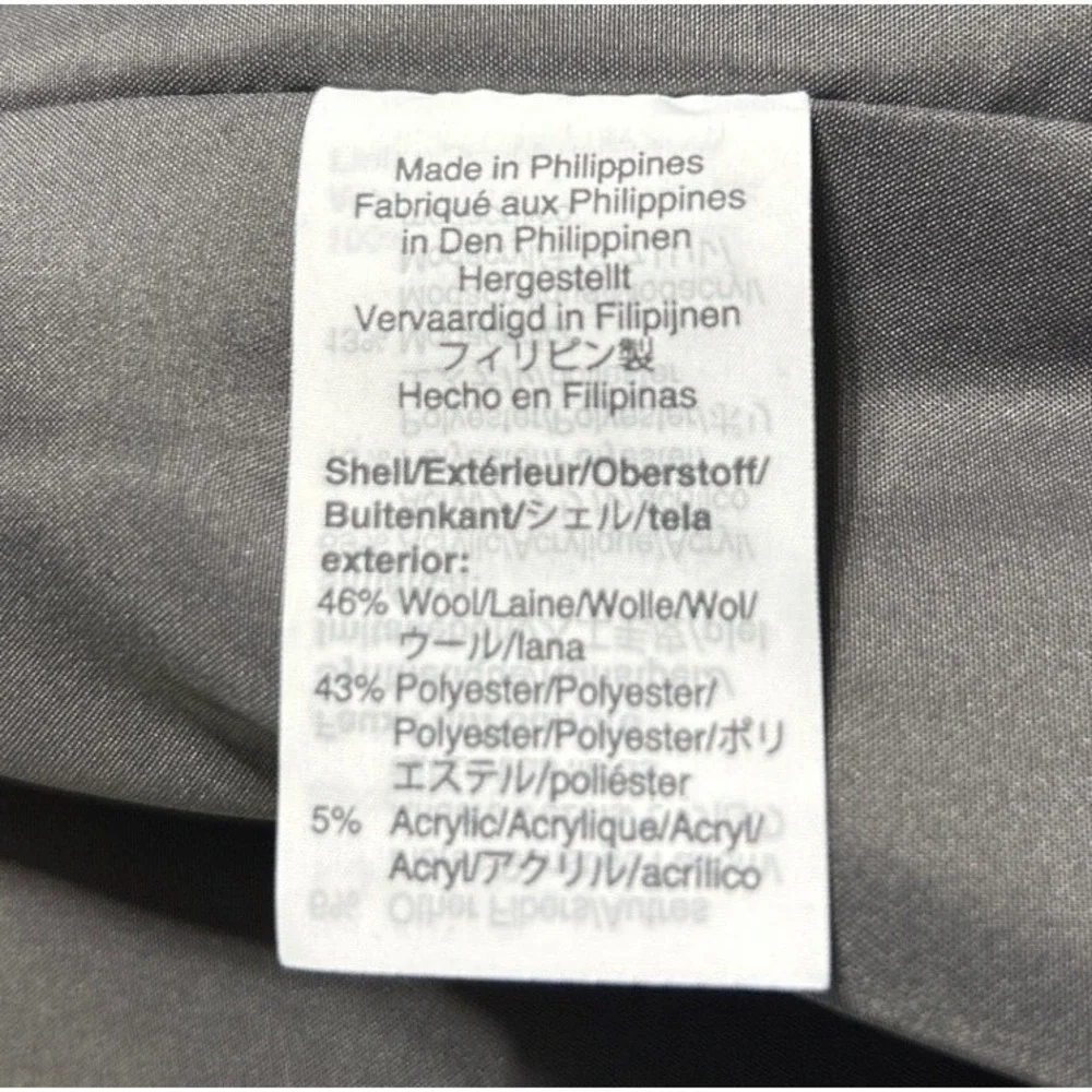 J.Crew Mercantile Gray Wool Blend Coat Hooded Faux Fur‎ Trim Winter Size 00